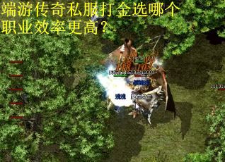 端游传奇私服打金选哪个职业效率更高?