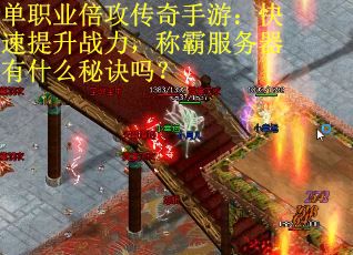 单职业倍攻传奇手游：快速提升战力，称霸服务器有什么秘诀吗？