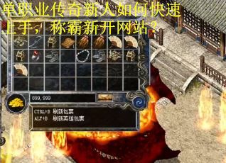单职业传奇新人如何快速上手，称霸新开网站？