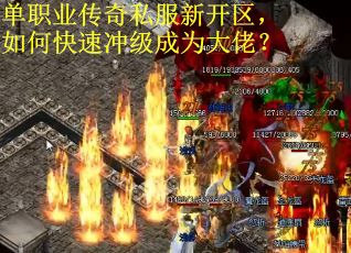 单职业传奇私服新开区，如何快速冲级成为大佬？
