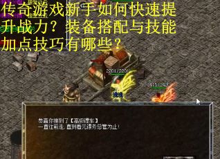 传奇游戏新手如何快速提升战力？装备搭配与技能加点技巧有哪些？
