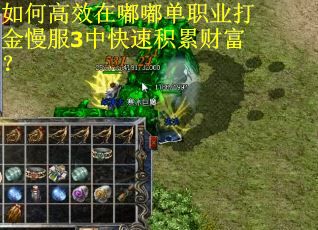 如何高效在嘟嘟单职业打金慢服3中快速积累财富？